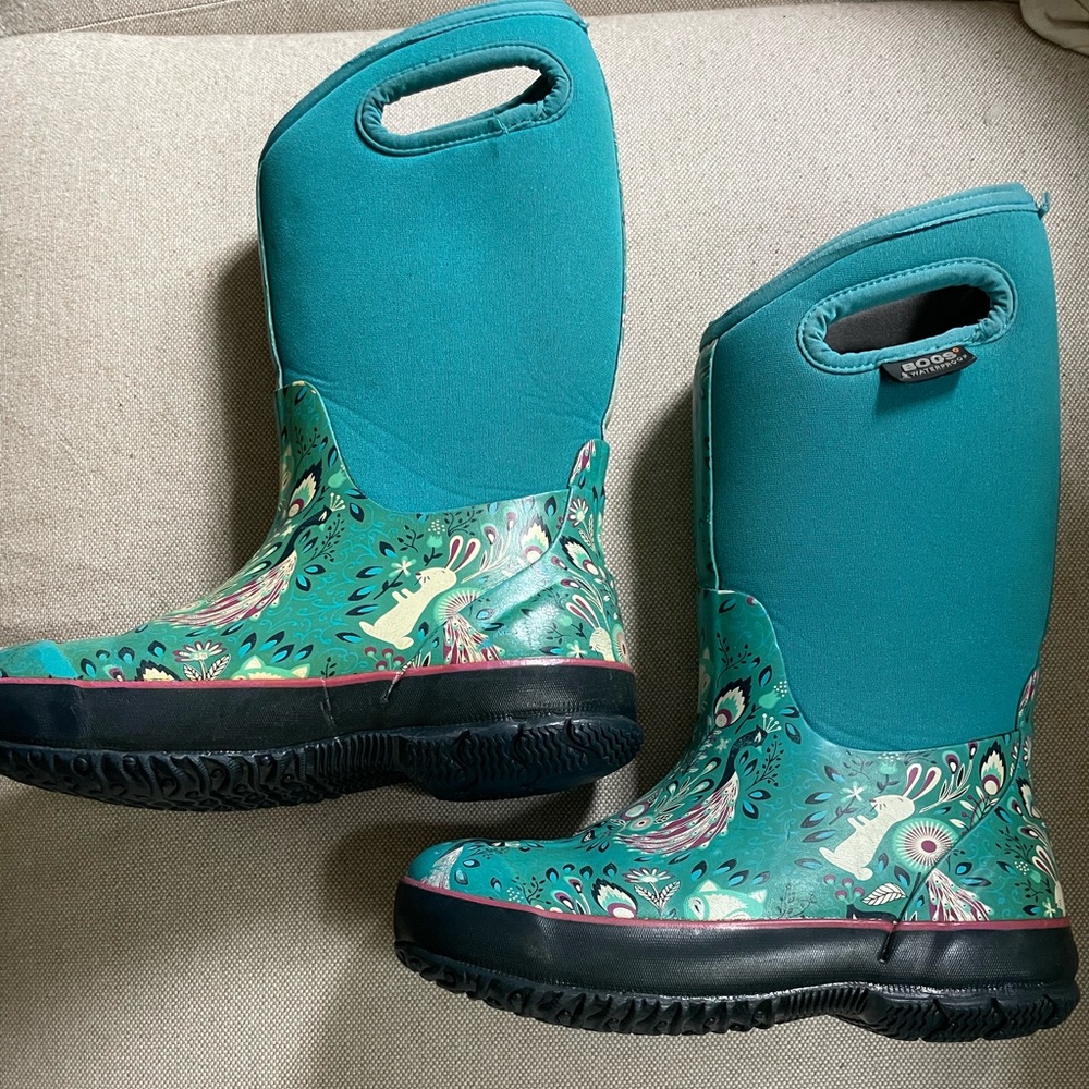 Bogs Kids Teal Pull-On Waterproof Boots